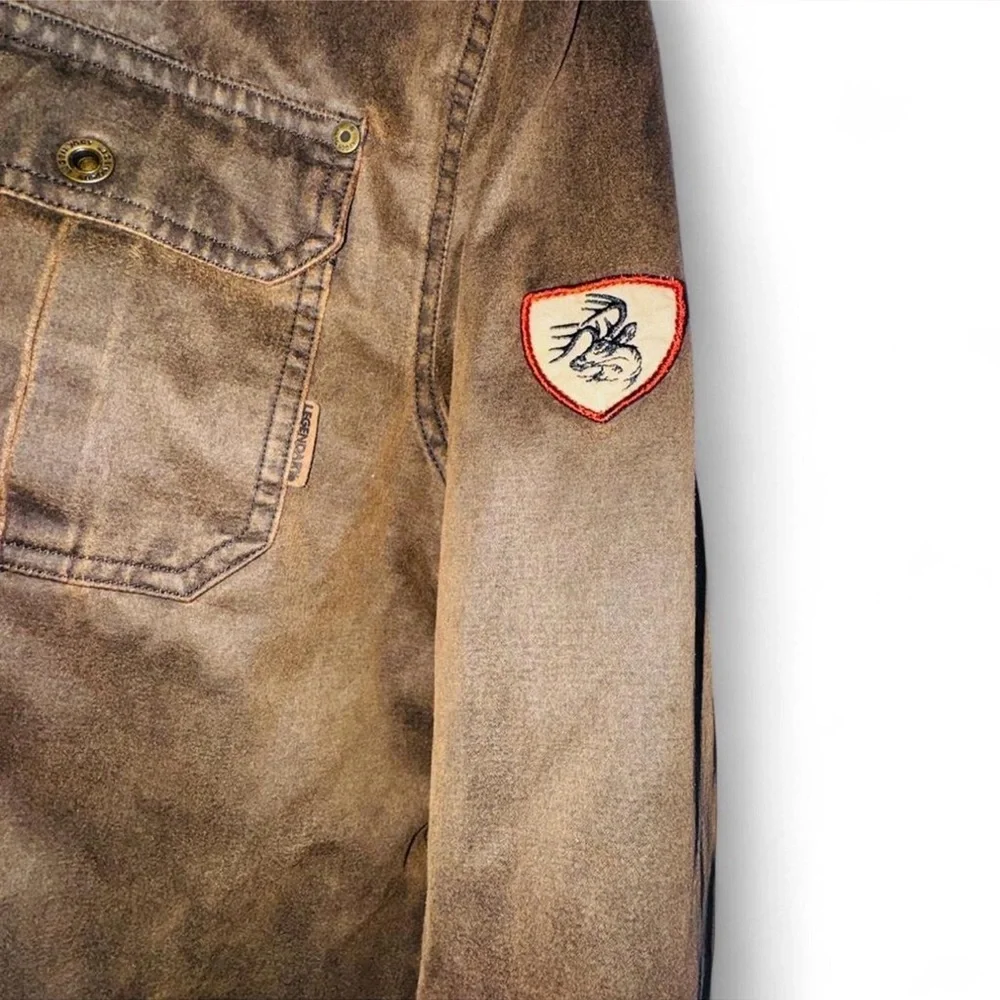 Legendary Whitetails Journeyman rugged shirt jacket Flannel lined workwear Med